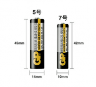 电池型号5号和7号区别 电池型号5号