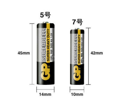 电池型号5号和7号区别 电池型号5号和7号大小